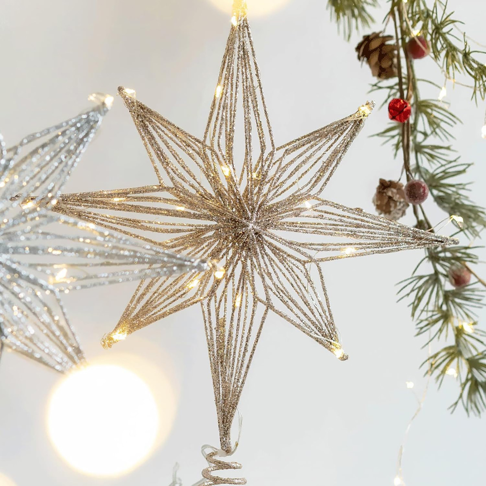 Home Decor Lighting Tree - Hiasan Puncak Pohon Natal LED 30cm
