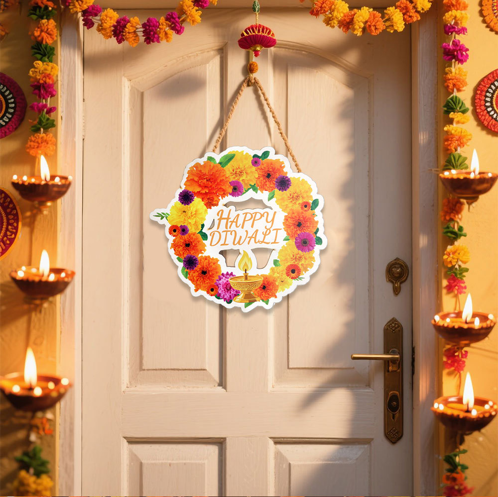 Lighting Decoration For Diwali - Dekorasi Diwali Lotus & Peacock -