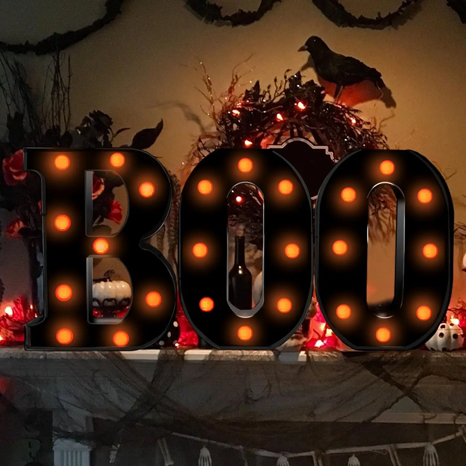 Light Up Letters Marquee - Dekorasi Halloween Indoor - 3 Huruf