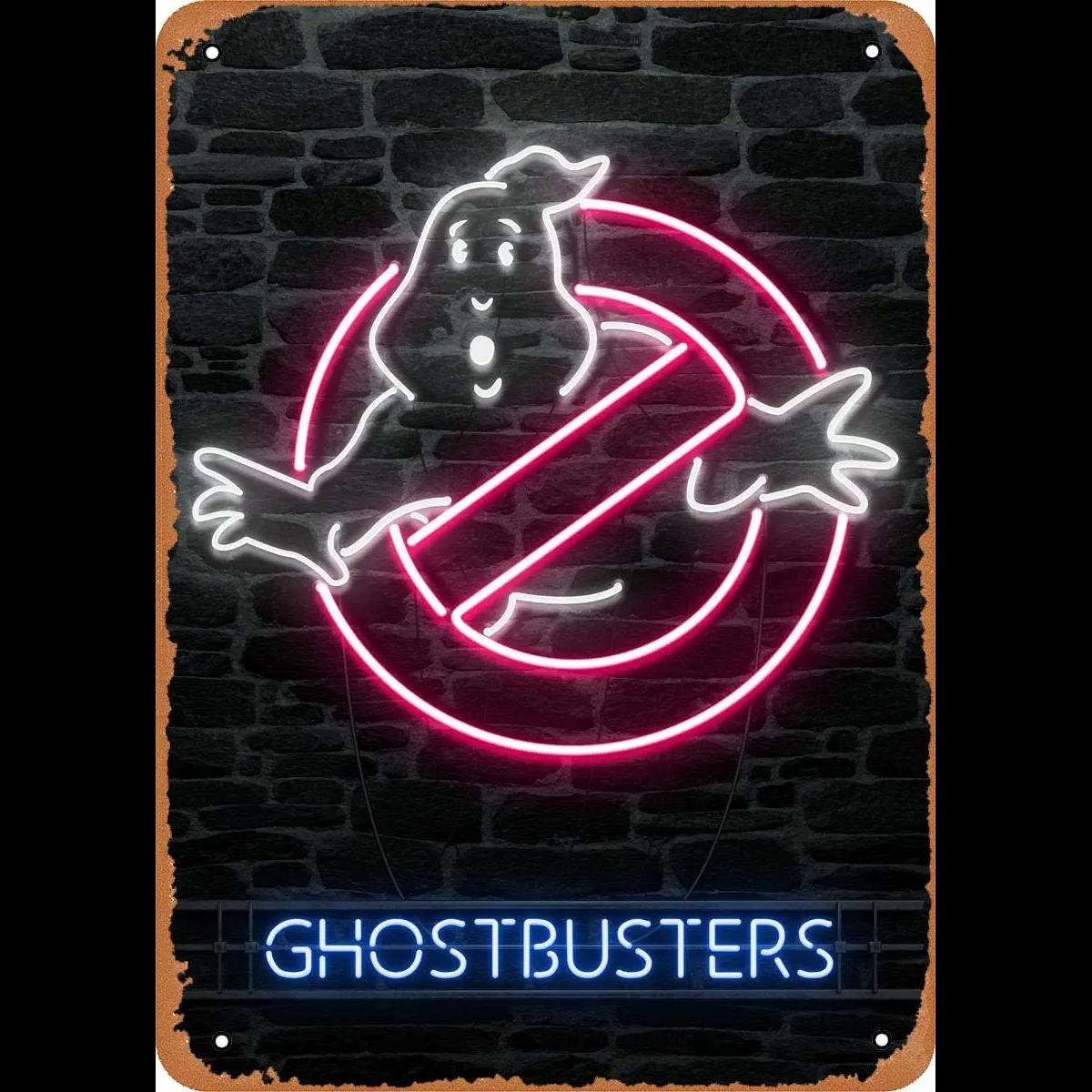 Lighting Home Decor Ideas - Lampu Neon Ghostbusters Tanda Logam Vintage