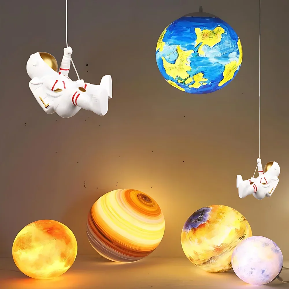 Unique Lighting Decor - SANDYHA Lampu Gantung Astronot Modern Lampu