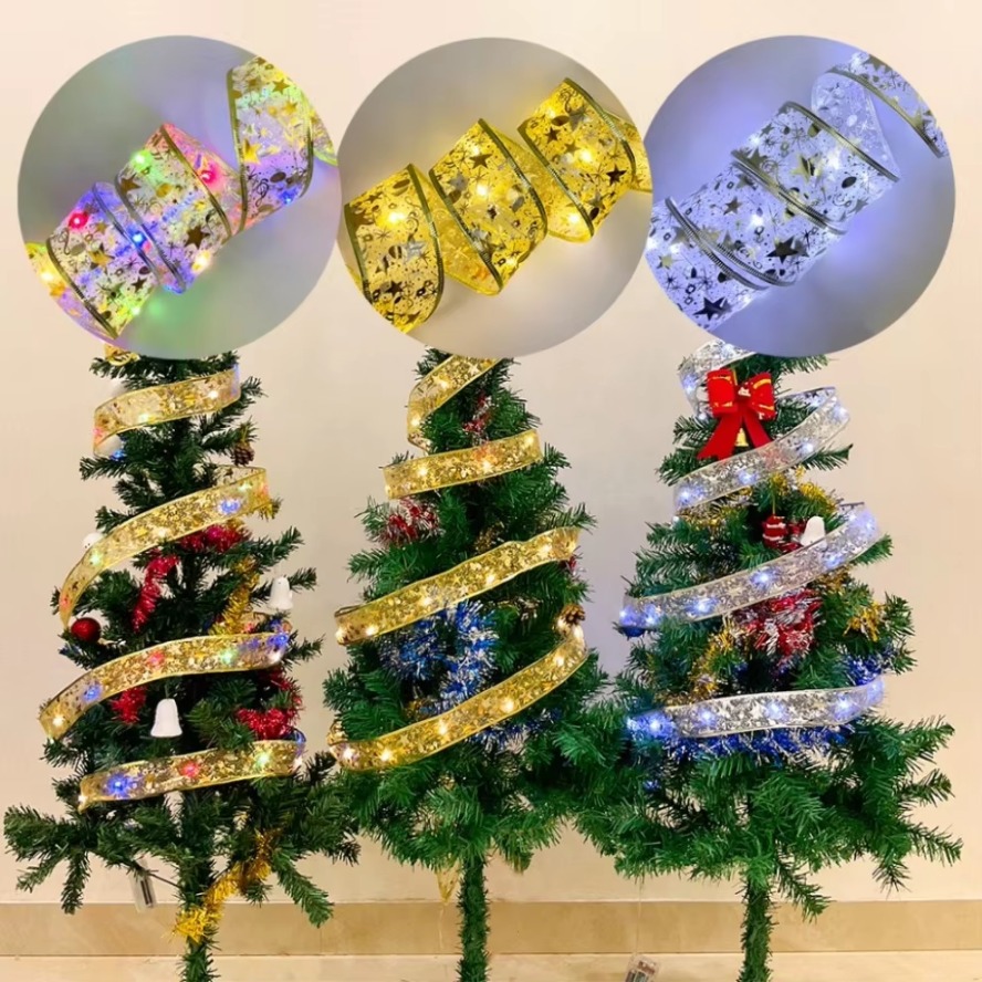 Home Decor Lighting Tree - 10M 5M LED Emas Perak Pita