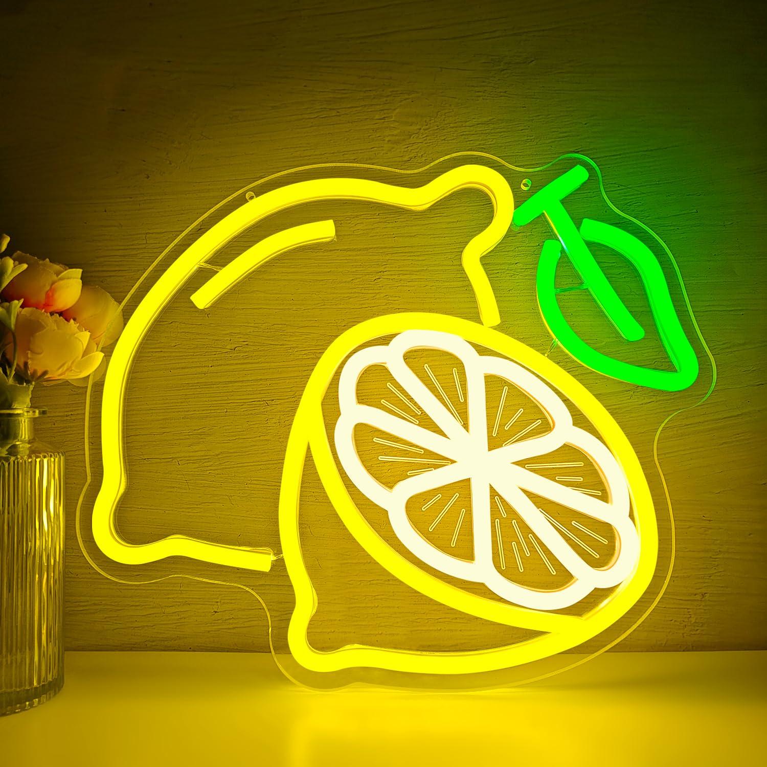 Lighting Decor Home - Lampu Neon LED Lemon yang Dapat