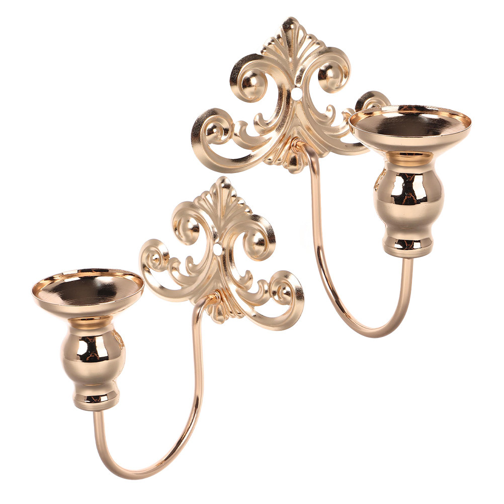 Vintage Lighting Decor - 2Pcs Tempat Lilin Dinding Logam Vintage