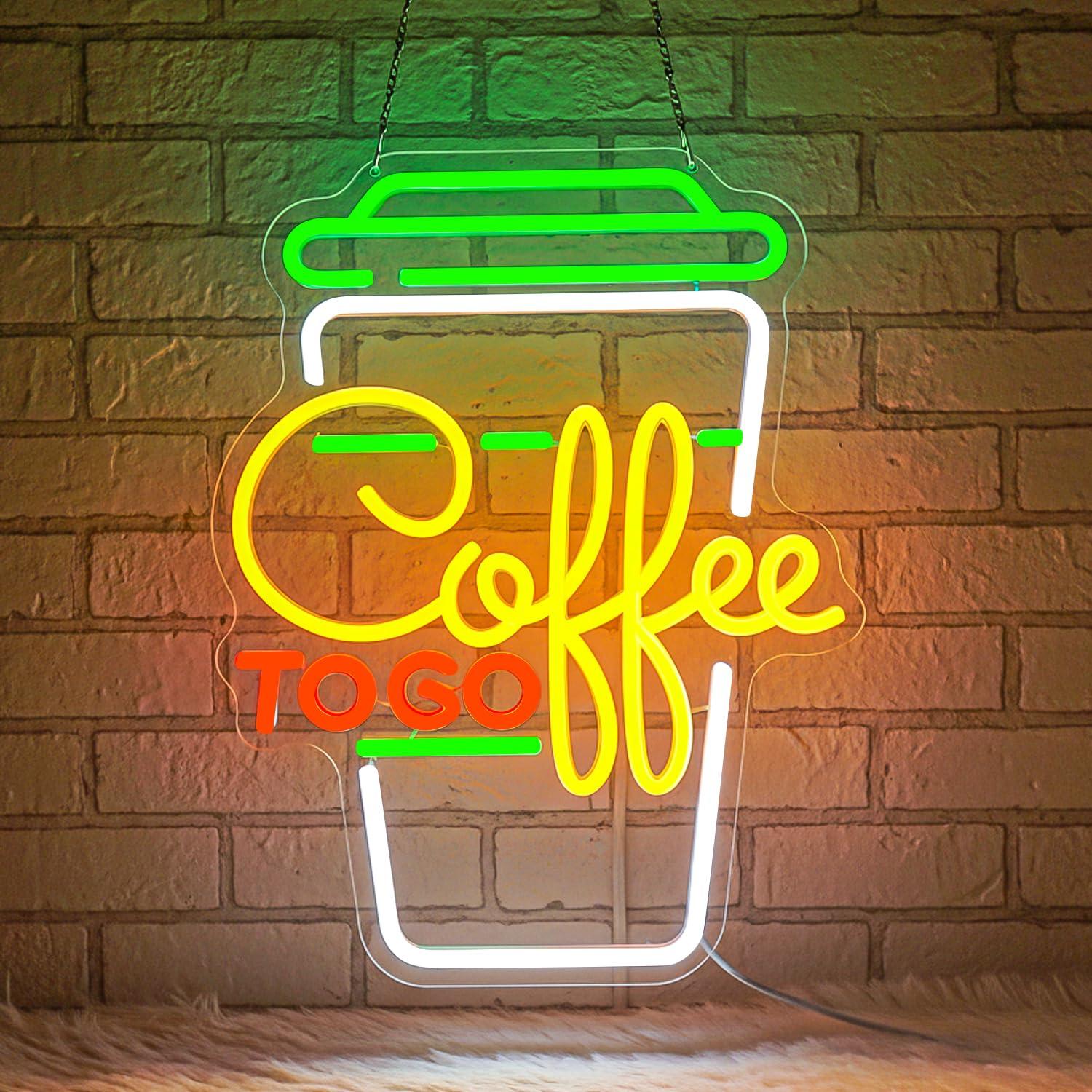Lighting Decor Home - Lampu LED Neon Sign Kopi USB