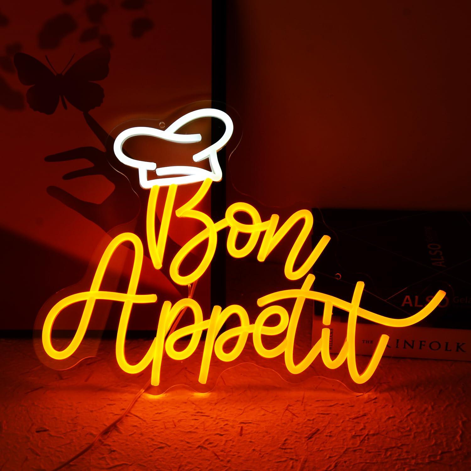 Lighting Decor Home - Topi Koki Bon Appetit Lampu Neon