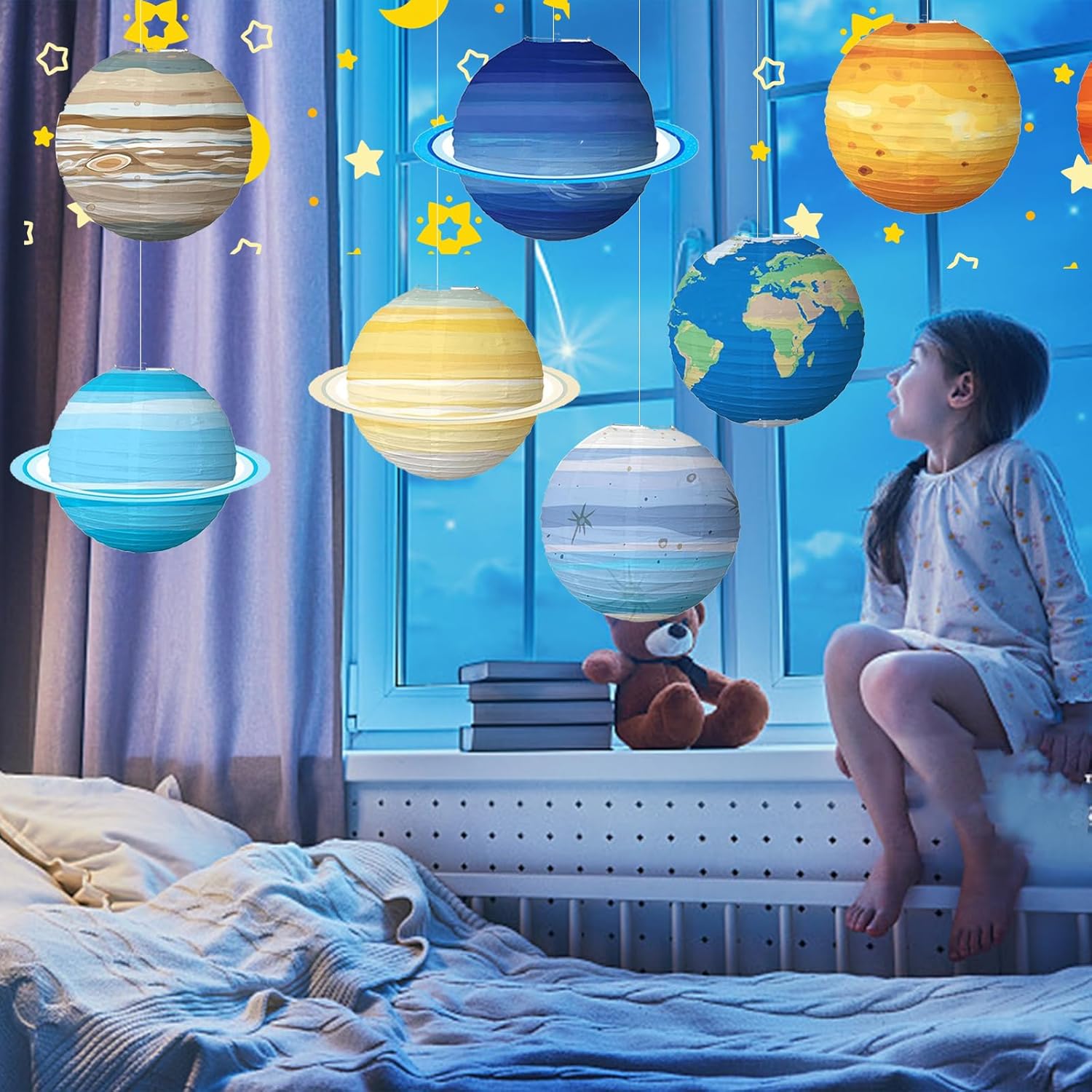 Lantern Paper Solar - 1 buah sistem surya delapan planet
