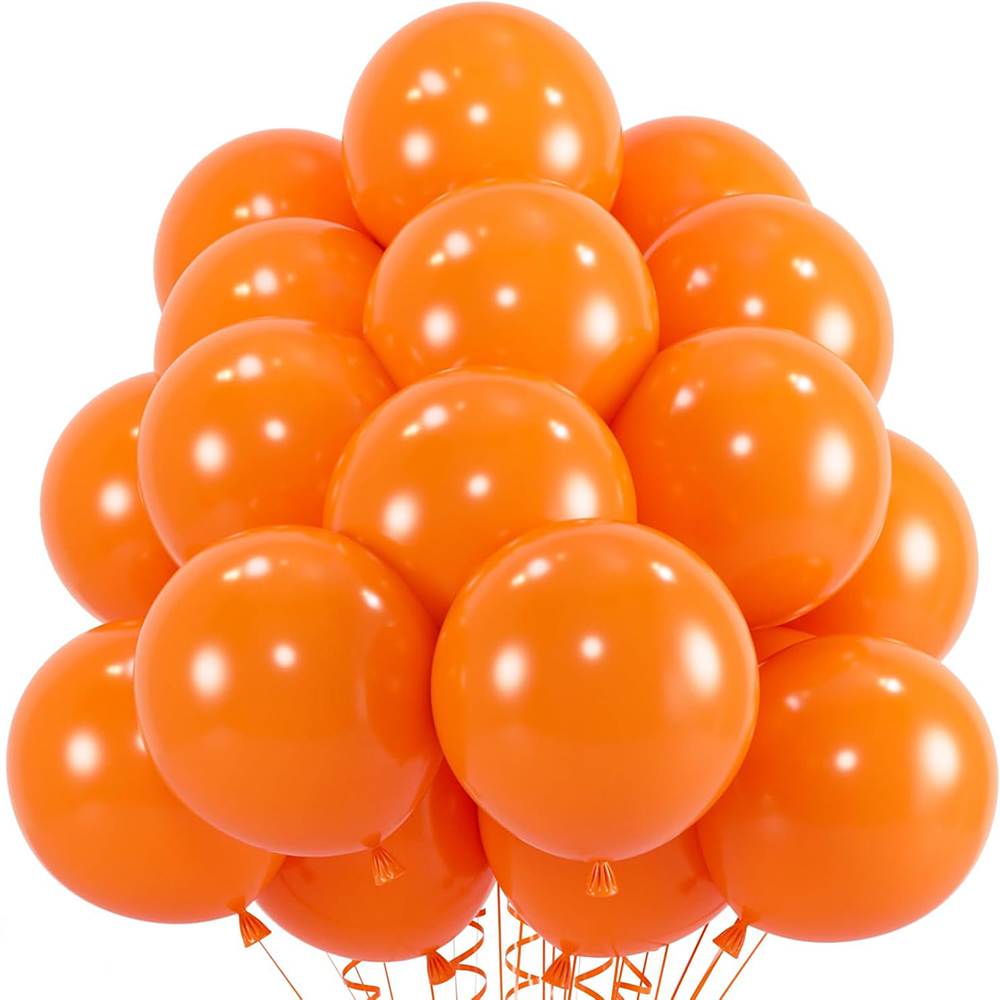 Orange Lighting Decor - 10/12 Inci 10/30/50 Buah Balon Lateks