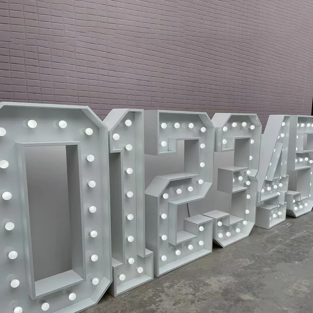 Light Up Letters Marquee - Logo Ukuran Khusus Pabrik 4 Kaki