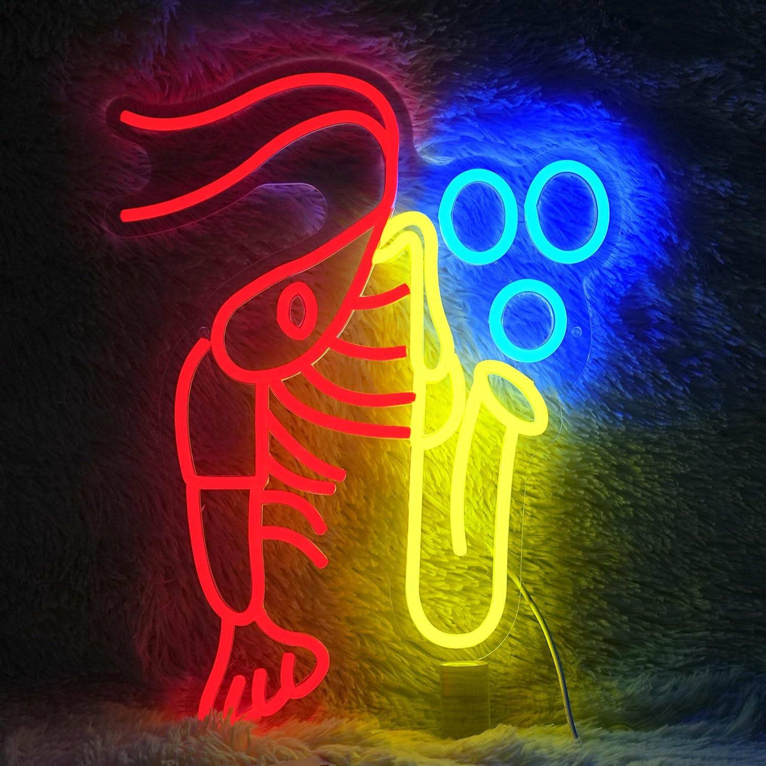 Vintage Lighting Decor - Lampu Neon Saxophone Lobster, Musik Jazz