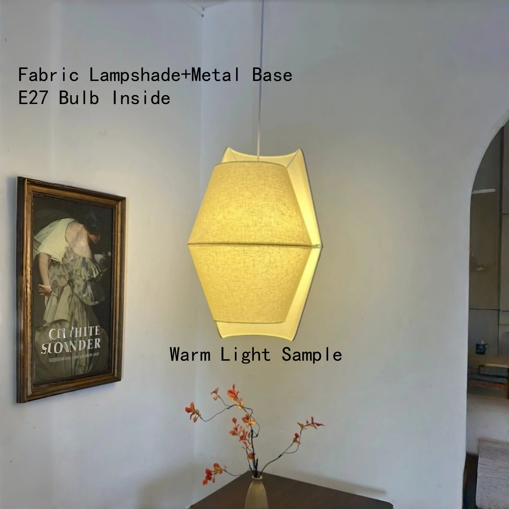 Lighting Room Decor Items - Lampu Gantung Japandi E27 Lampu Hias