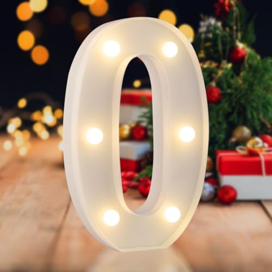 Light Up Letters Marquee - Angka LED Marquee, Huruf Menyala 0-9,