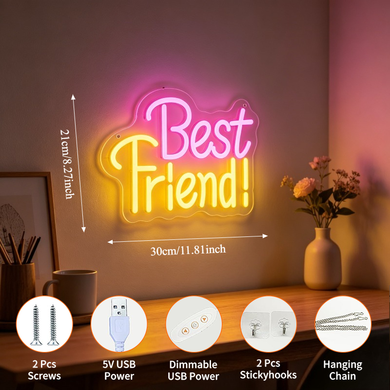 Lampu Neon Best Friend, Lampu  - Lighting Home Decor Ideas ulasan dan harga