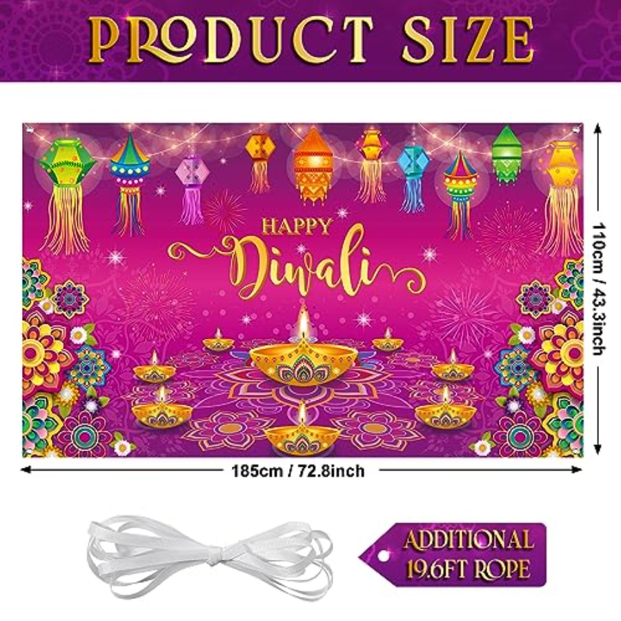 Dekorasi Spanduk Latar Belakan - Lighting Decoration For Diwali ulasan dan harga