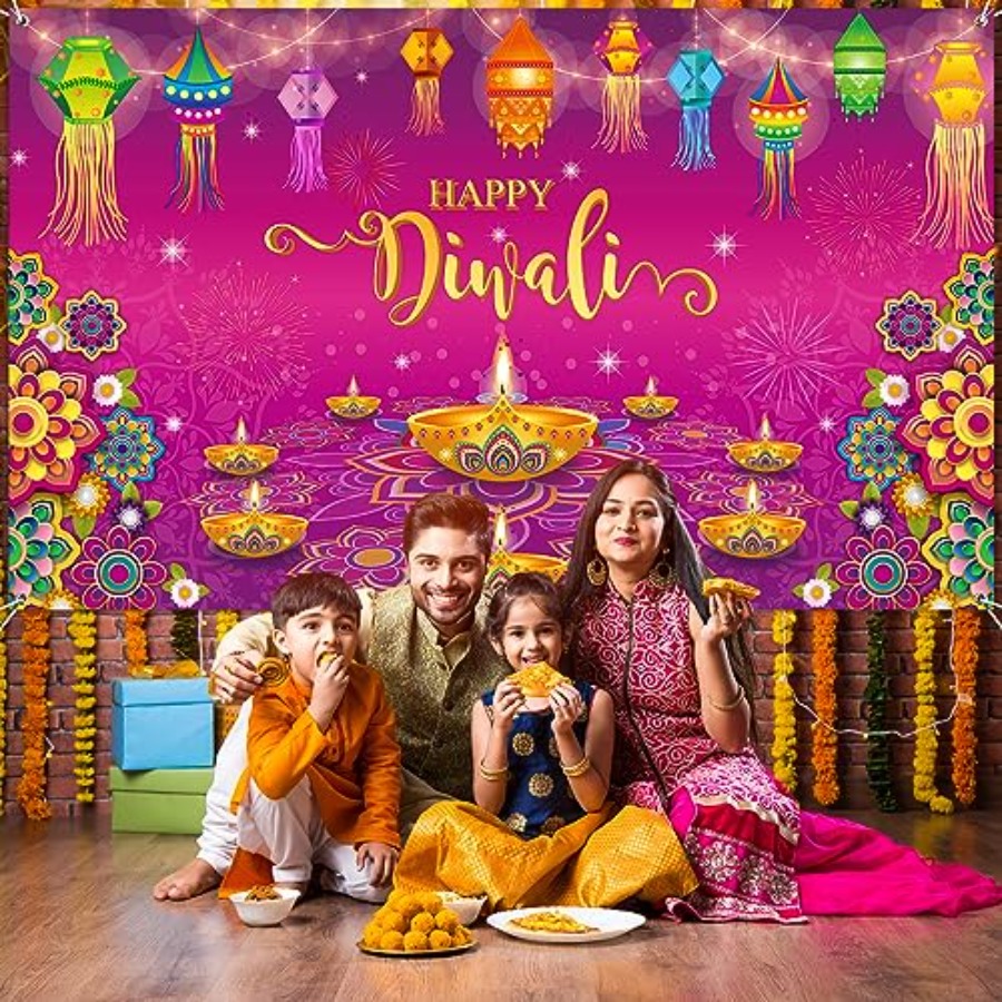 Dekorasi Spanduk Latar Belakan - Lighting Decoration For Diwali ulasan dan harga