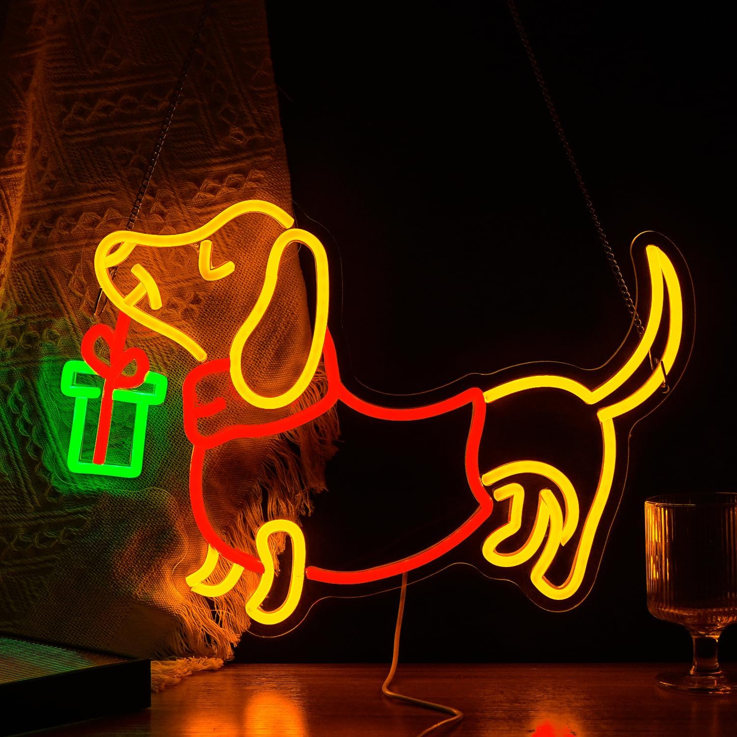 Lampu LED Neon Dachshund USB y - Lighting Home Decor Ideas ulasan dan harga