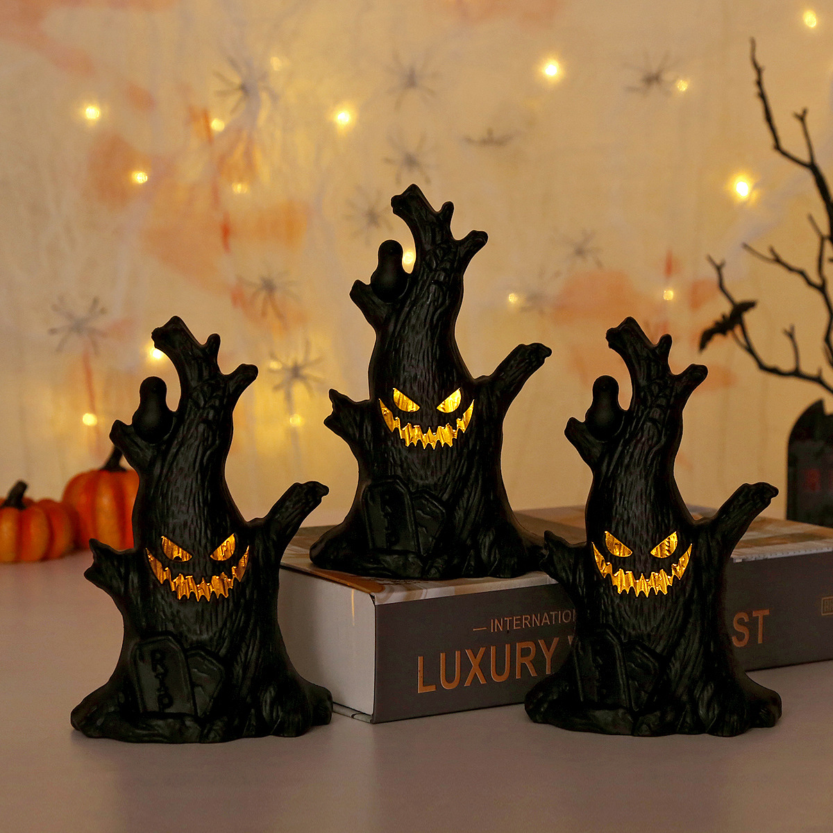 Lampu Pohon Hantu LED Hallowee - Home Decor Lighting Tree ulasan dan harga