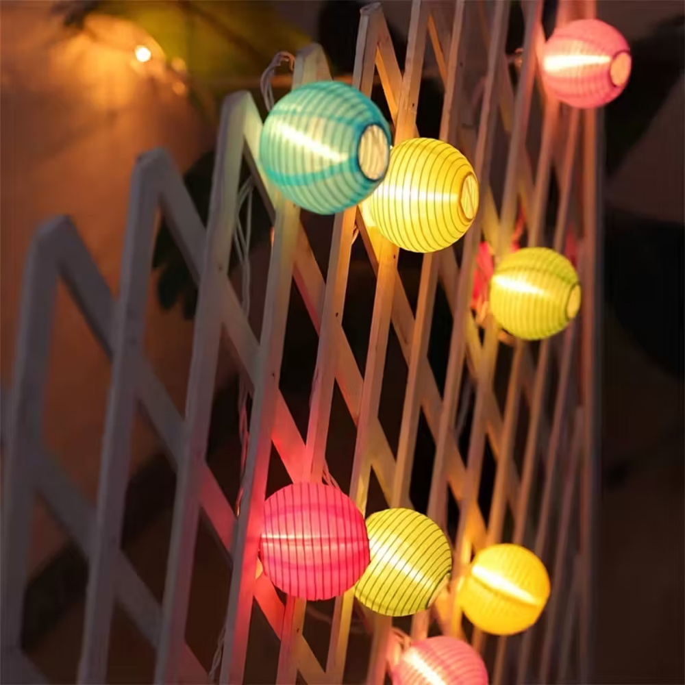 Lampu Tali Lentera Kertas 10LE - Lantern Paper Solar ulasan dan harga