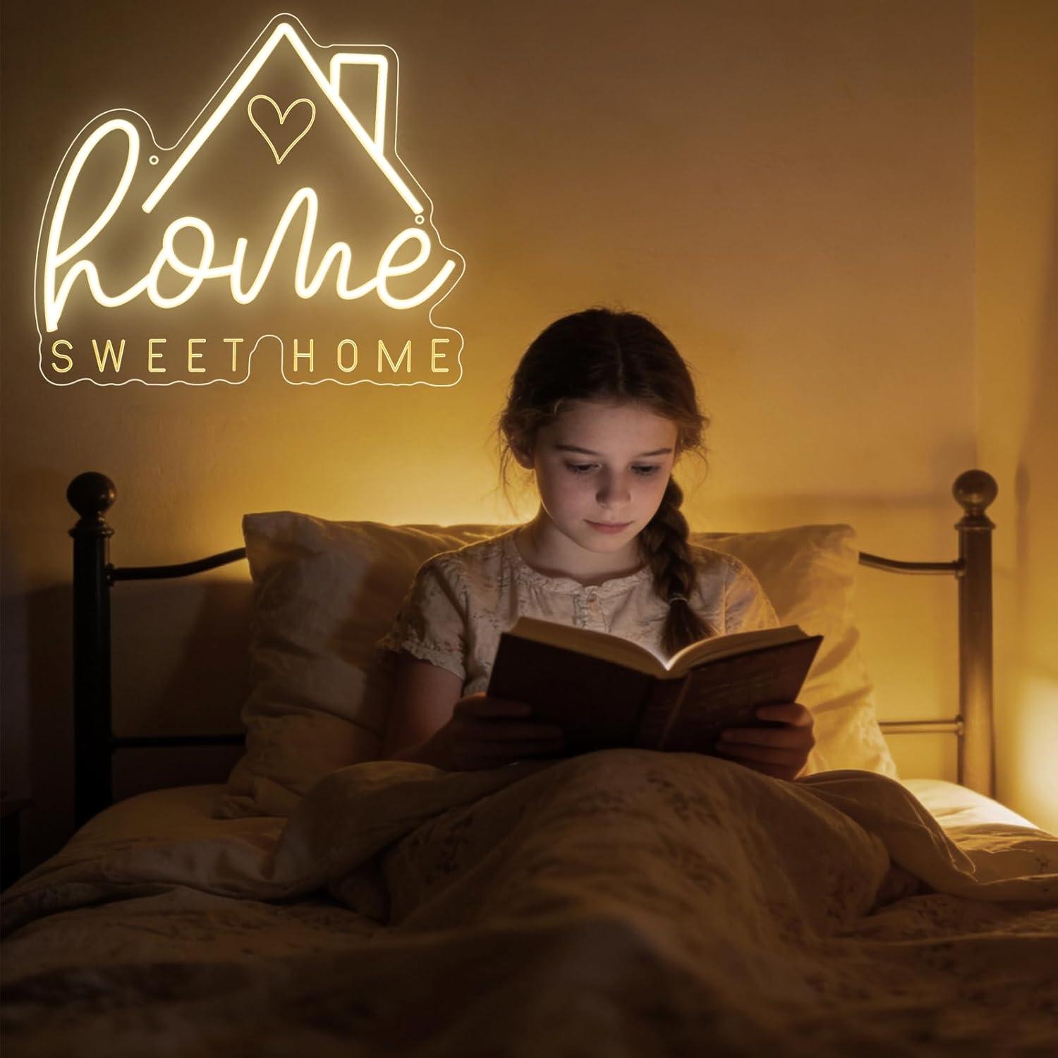 Lampu LED Neon Sweet Home USB  - Lighting Decor Home ulasan dan harga