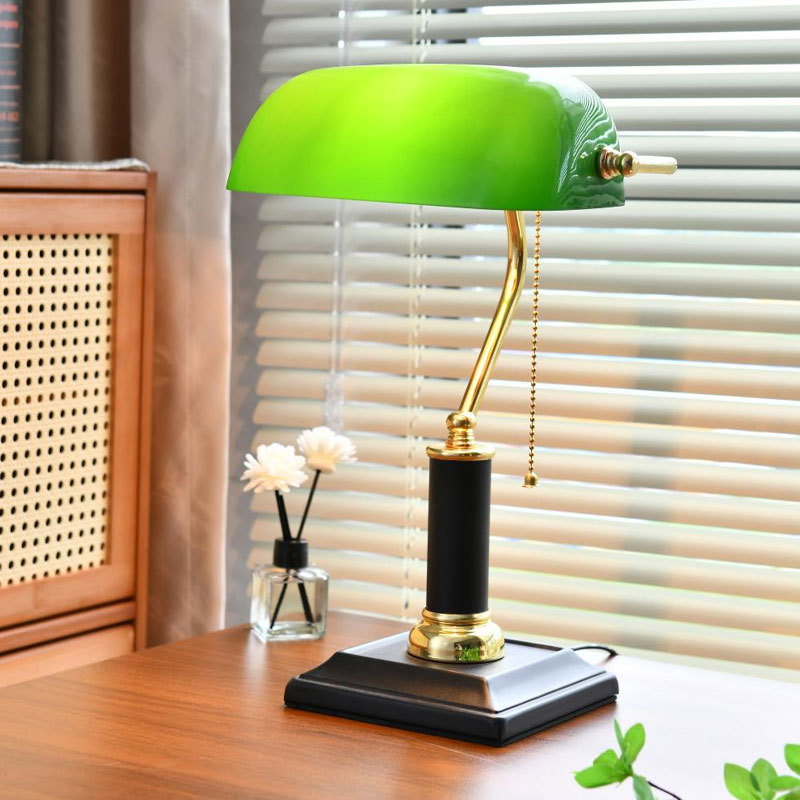 Lampu Meja Banker Kuningan Sol - Vintage Lighting Decor ulasan dan harga