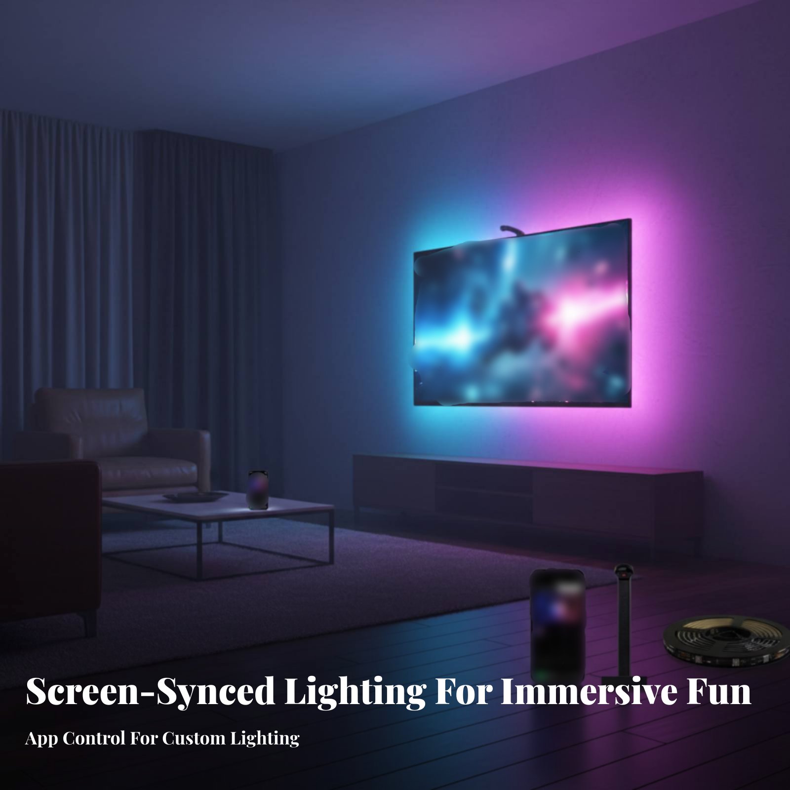 Strip Lampu Sinkronisasi Layar - Ambient Led Strip ulasan dan harga