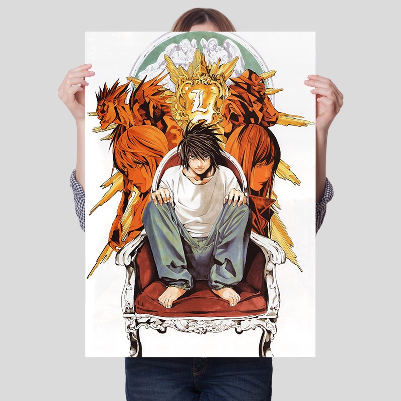 Death Note Cetakan Kanvas Tanp - Lighting Room Decor Items ulasan dan harga