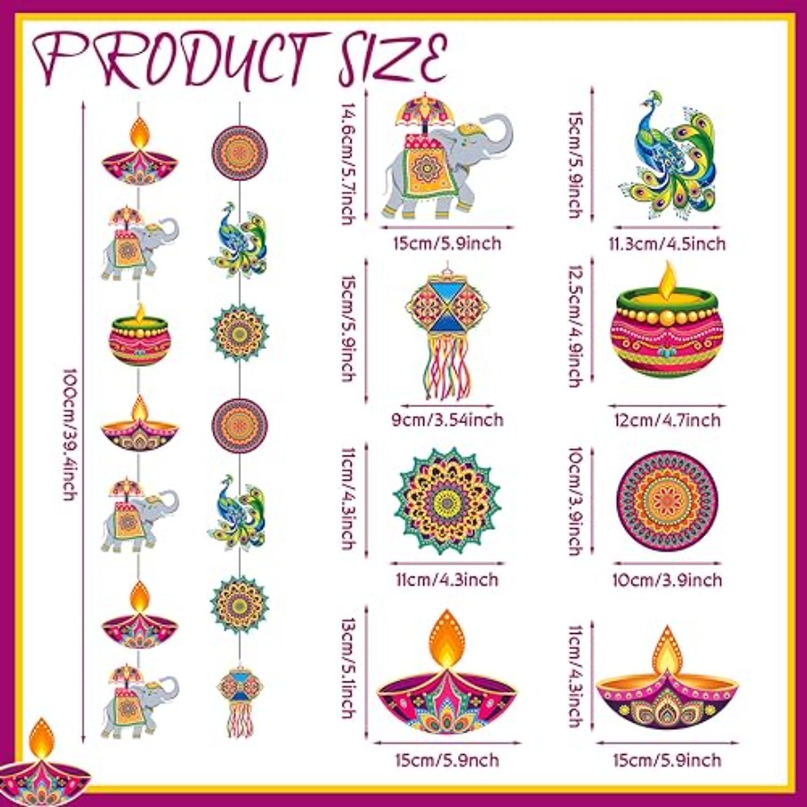 8 Buah Perlengkapan Dekorasi G - Lighting Decoration For Diwali ulasan dan harga