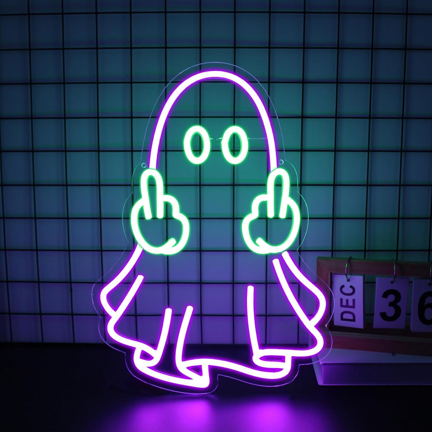 Lampu Neon LED USB Ghost Sign, - Lighting Decor Home ulasan dan harga