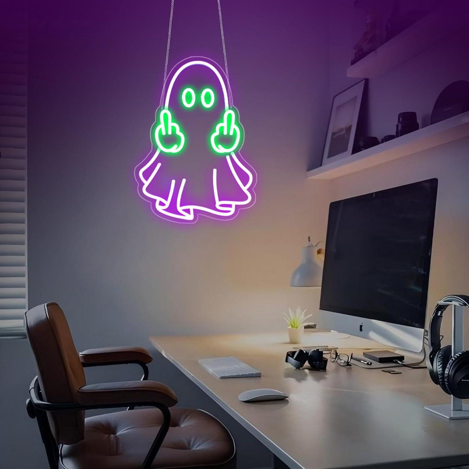 Lampu Neon LED USB Ghost Sign, - Lighting Decor Home ulasan dan harga