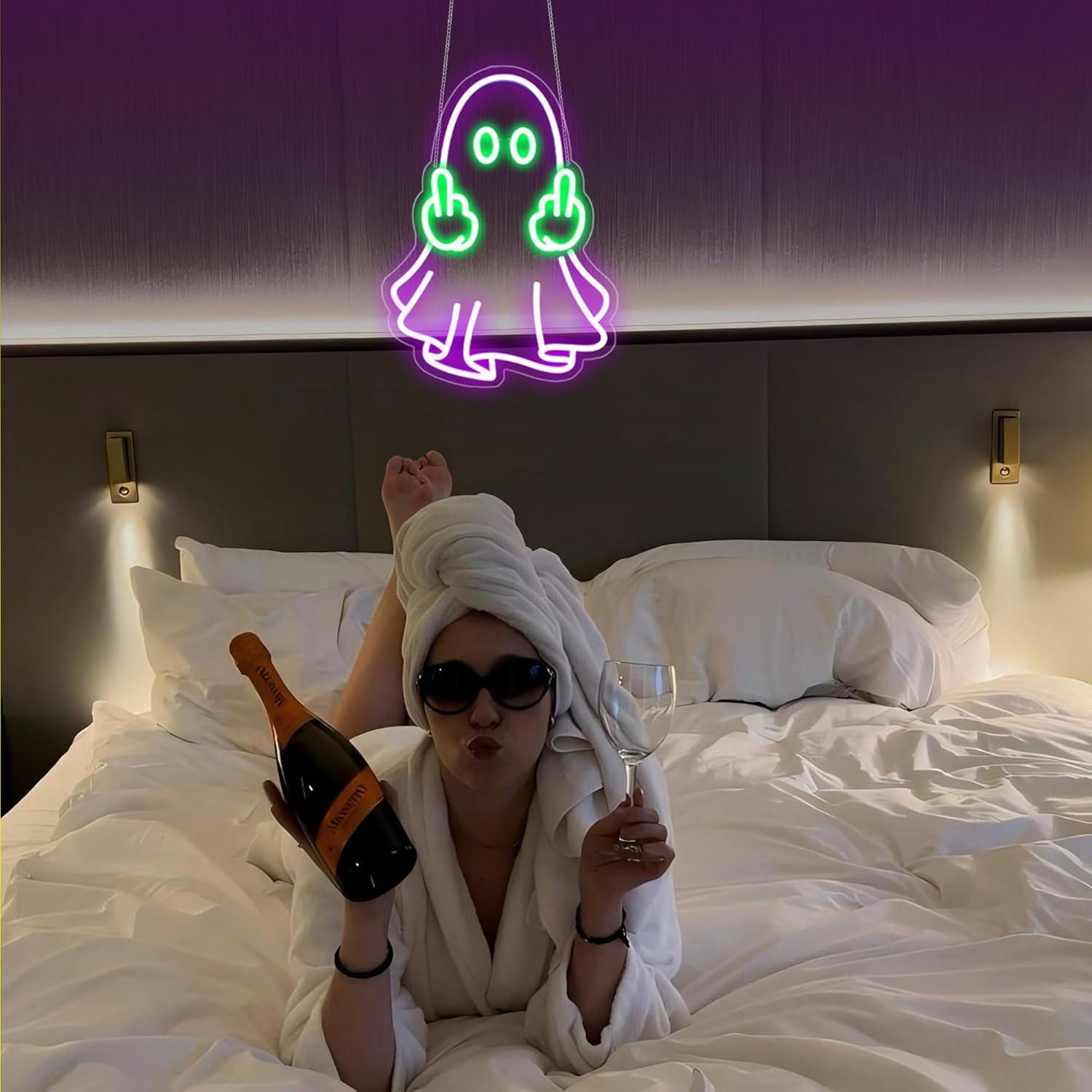 Lampu Neon LED USB Ghost Sign, - Lighting Decor Home ulasan dan harga