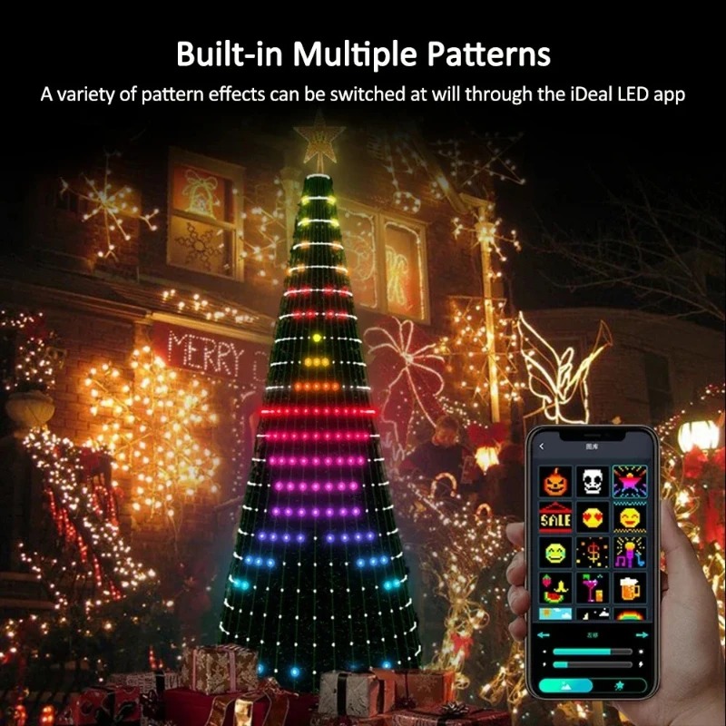 Lampu Pohon Bintang Natal RGB  - Lighting Decor Home ulasan dan harga