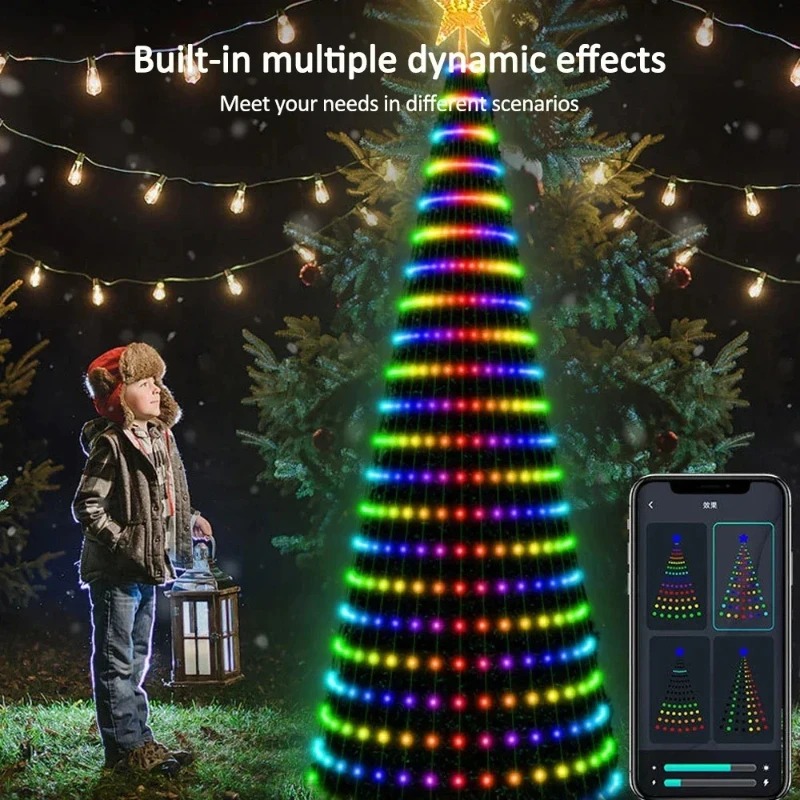 Lampu Pohon Bintang Natal RGB  - Lighting Decor Home ulasan dan harga