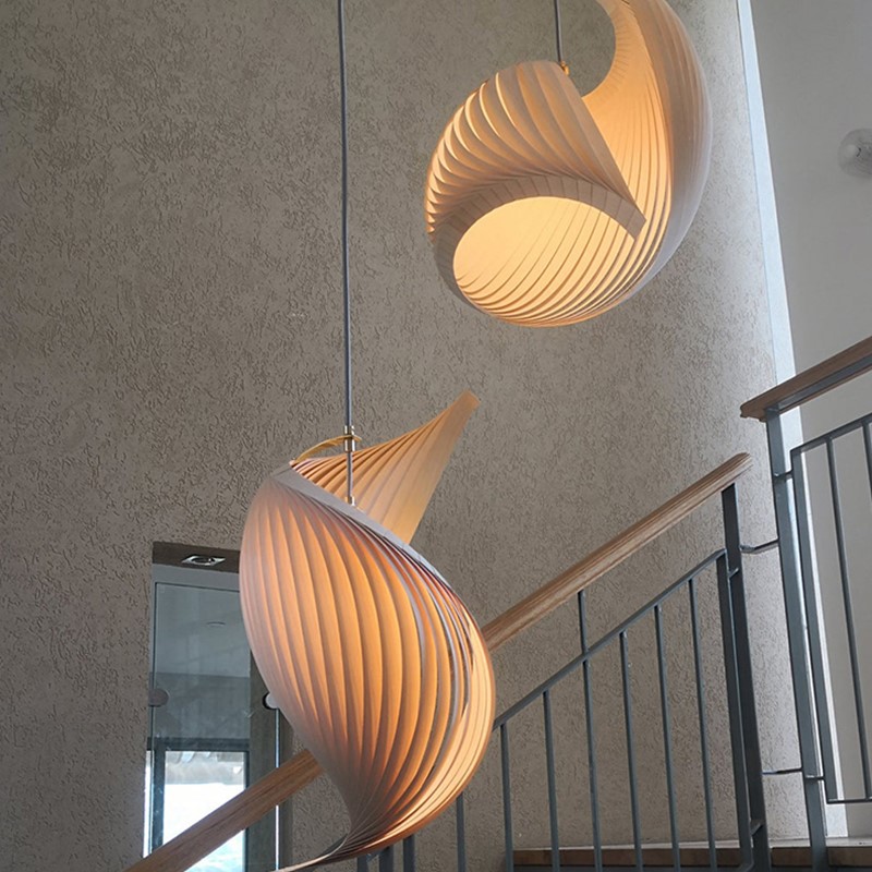 Lampu Gantung LED Kayu Unik Je - Unique Lighting Decor ulasan dan harga