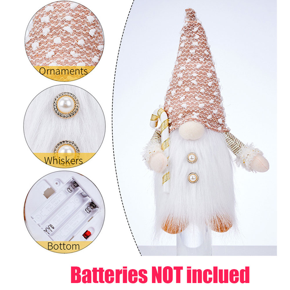 Boneka Gnome Natal Bercahaya T - Home Decor Lighting Tree ulasan dan harga