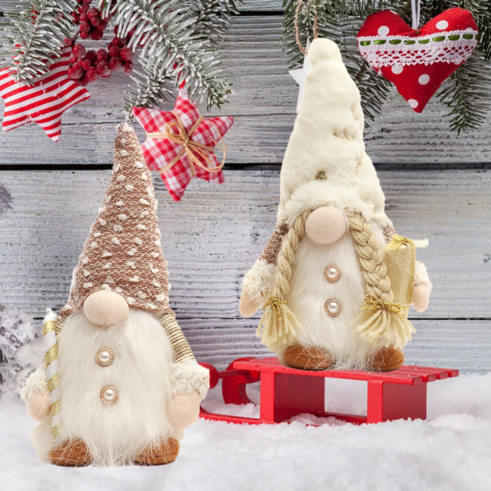 Boneka Gnome Natal Bercahaya T - Home Decor Lighting Tree ulasan dan harga