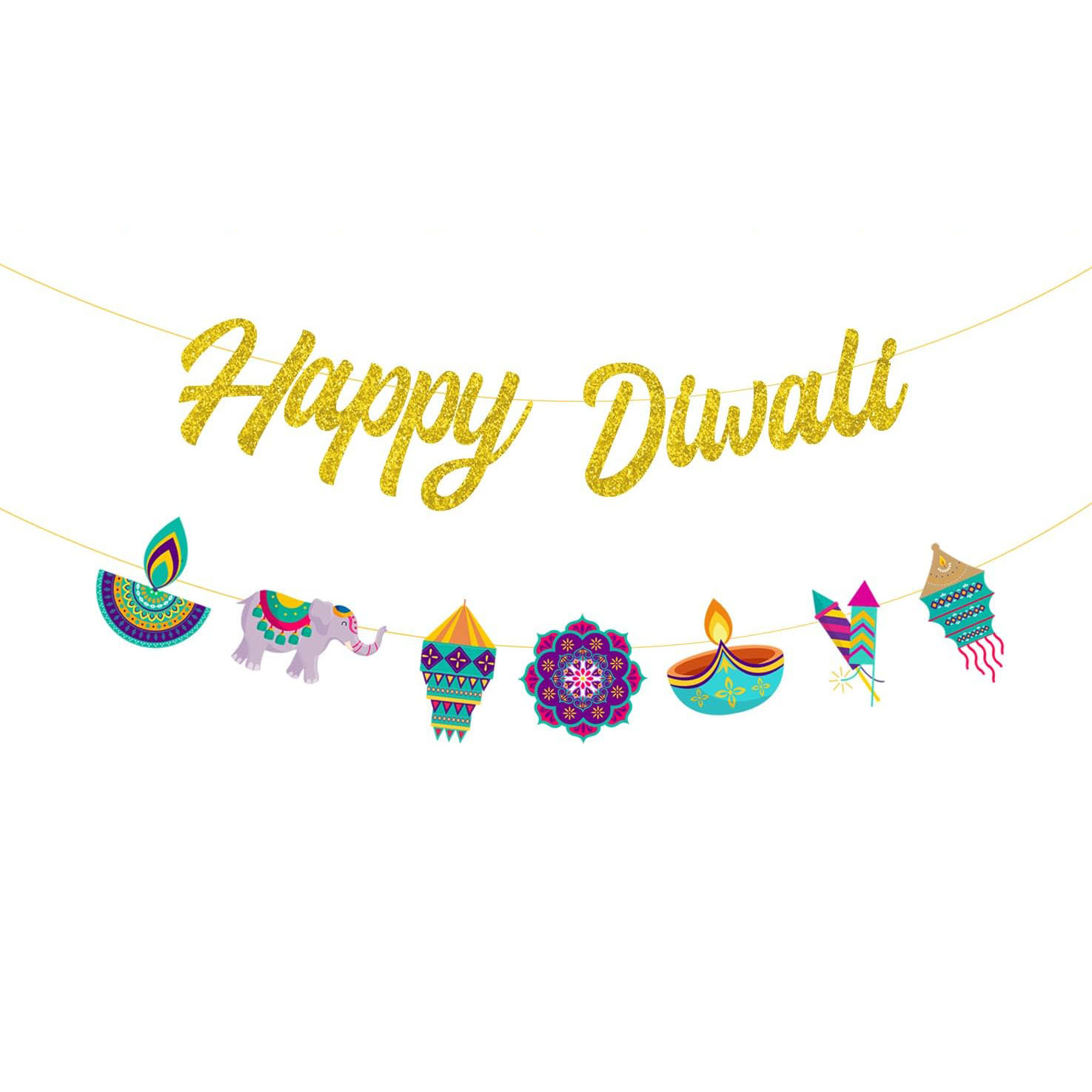 Dekorasi Pesta Diwali Spanduk  - Lighting Decoration For Diwali ulasan dan harga