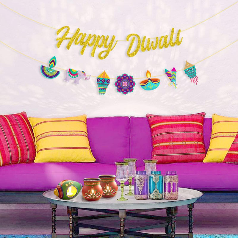 Dekorasi Pesta Diwali Spanduk  - Lighting Decoration For Diwali ulasan dan harga