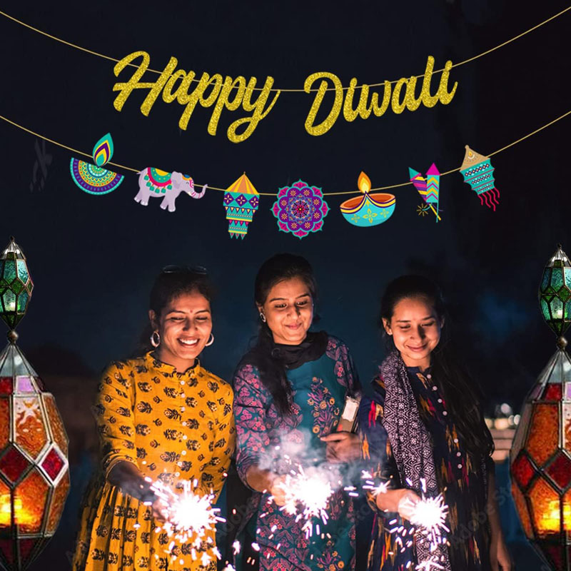 Dekorasi Pesta Diwali Spanduk  - Lighting Decoration For Diwali ulasan dan harga