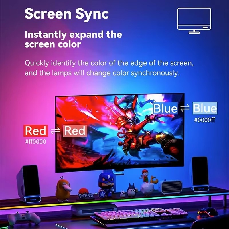 Lampu Gaming RGB Strip Lampu L - Ambient Led Strip ulasan dan harga