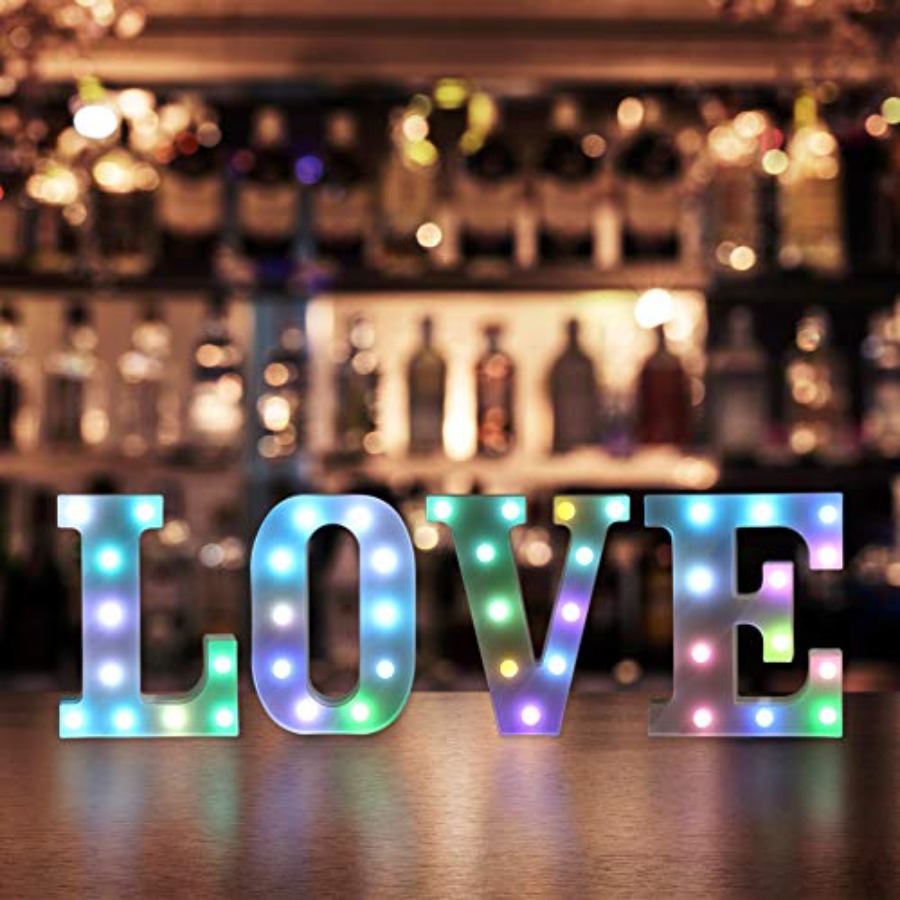 Lampu Huruf LED dengan Remote, - Light Up Letters Marquee ulasan dan harga