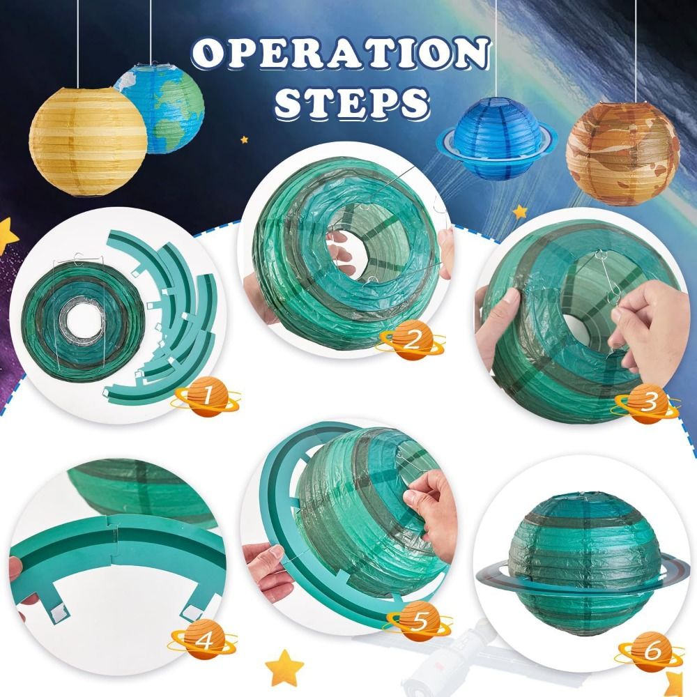 Lentera Kertas Planet Gantung  - Lantern Paper Solar ulasan dan harga