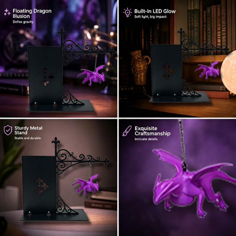 Lampu Rak Buku Naga Terbang Aj - Unique Lighting Decor ulasan dan harga