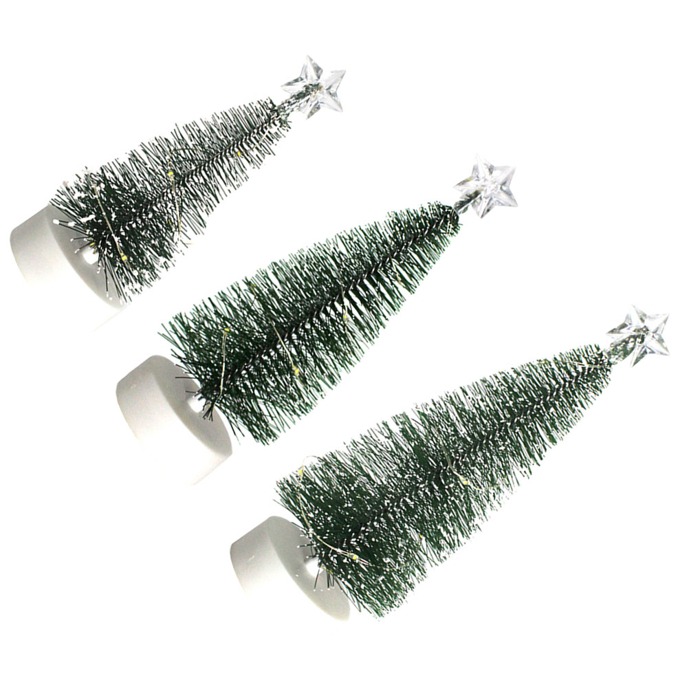 3Pcs Hiasan Pohon Natal Mini L - Home Decor Lighting Tree ulasan dan harga