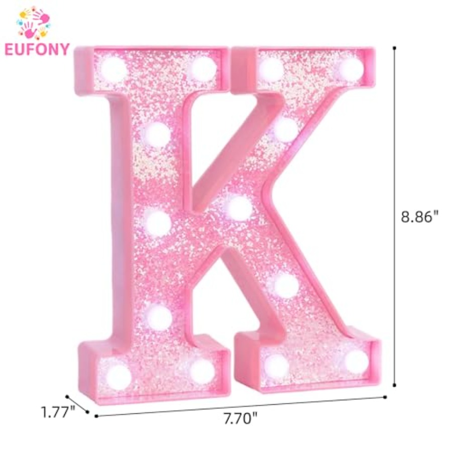 Lampu Huruf Marquee Pink, Lamp - Light Up Letters Marquee ulasan dan harga