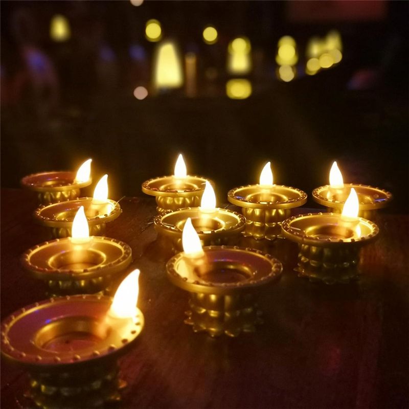 Lampu Minyak Tanpa Api Tahan A - Lighting Decoration For Diwali ulasan dan harga