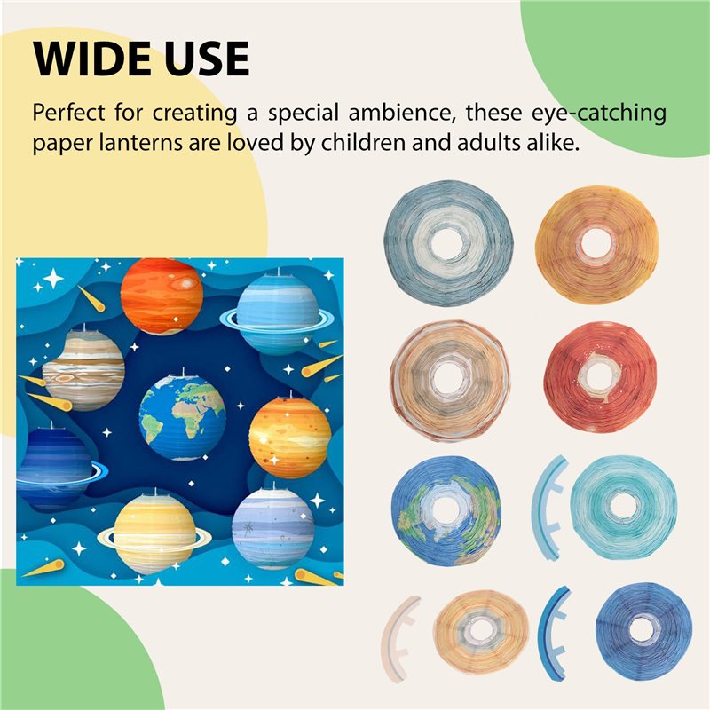 ABJI-8Pcs Lampion Kertas Berte - Lantern Paper Solar ulasan dan harga