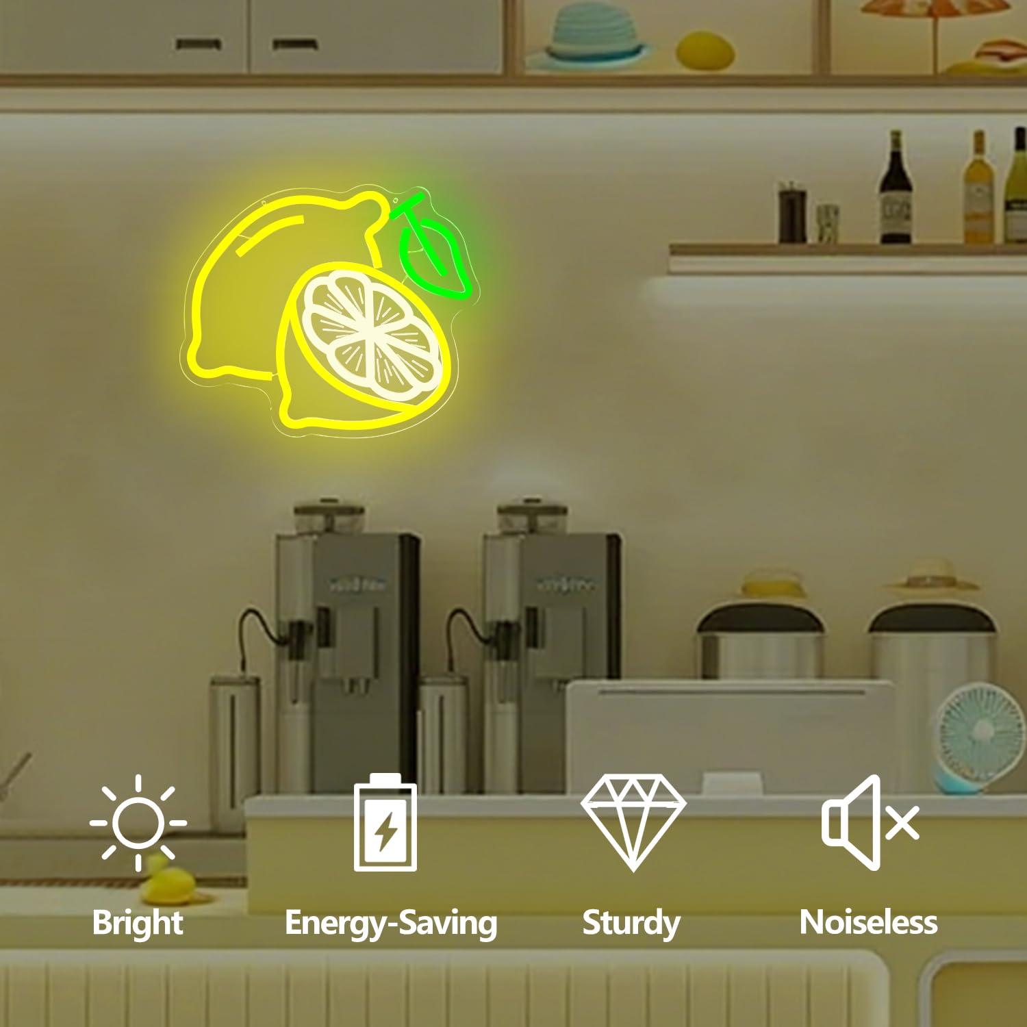 Lampu Neon LED Lemon yang Dapa - Lighting Decor Home ulasan dan harga