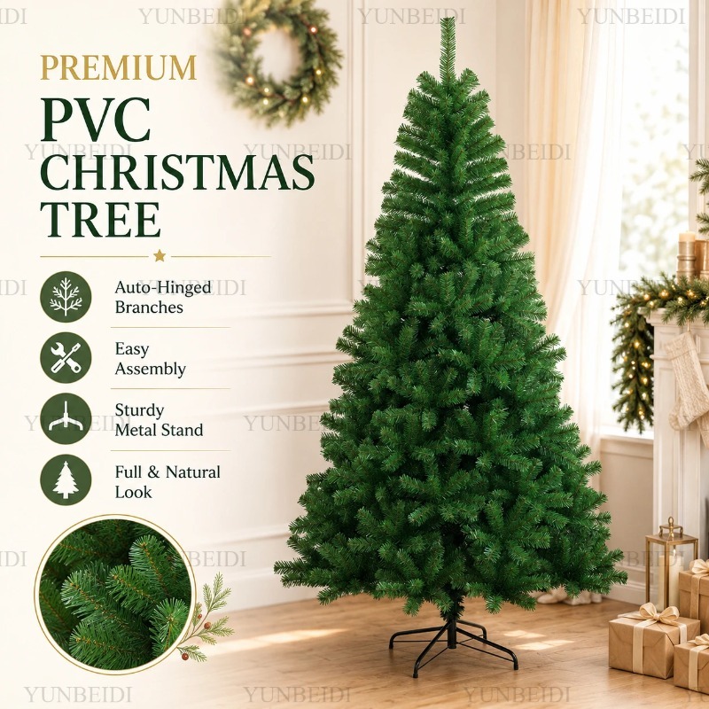 Pohon Natal Simulasi PVC Besar - Home Decor Lighting Tree ulasan dan harga