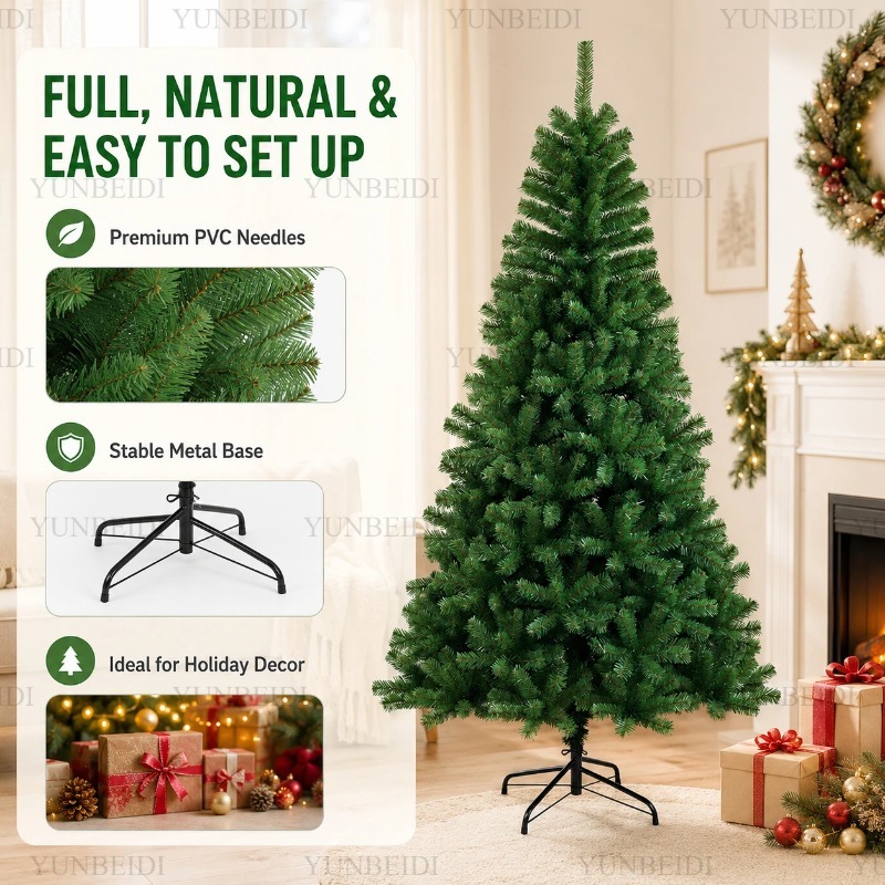 Pohon Natal Simulasi PVC Besar - Home Decor Lighting Tree ulasan dan harga