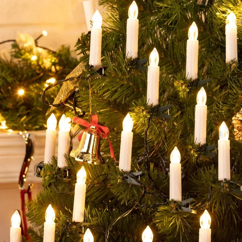 Lampu Tali Lilin Natal Lancip  - Home Decor Lighting Tree ulasan dan harga